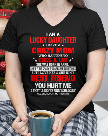 APRIL - I'M A LUCKY DAUGHTER - PERFECT GIFT FOR YOUR DAUGHTER - GIFT FROM MOM - MTNN04 (SKU12-241-04)
