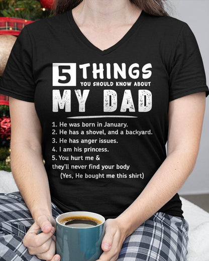 5 THINGS ABOUT MY DAD - PERFECT GIFT FOR YOUR DAUGHTER - GIFT FROM DAD - MTNN01 (SKU12-240-01)