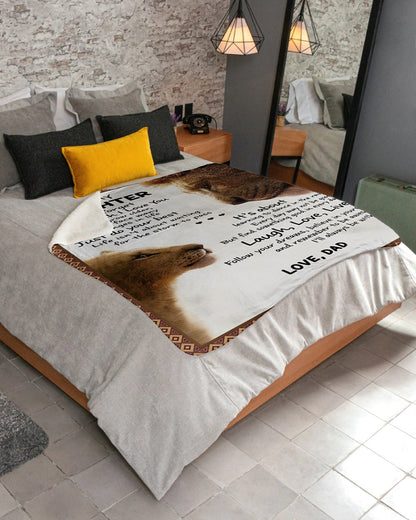 TO MY DAUGHTER - GIFT FOR DAUGHTER - Sherpa Fleece Quilt Blanket