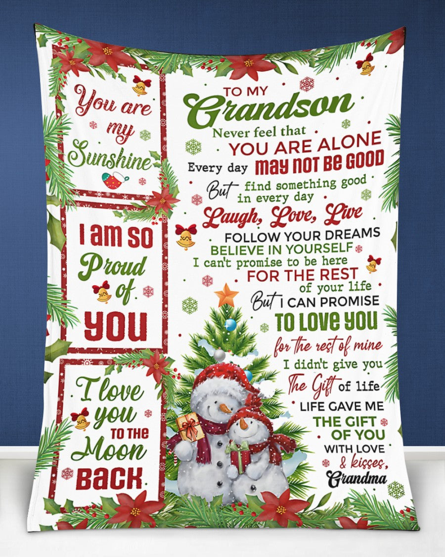 BLANKET FOR GRANDSON – COMFORT & WARMTH CHRISTMAS GIFT FROM GRANDMA  Sherpa Fleece Quilt Blanket NTTD00 (SKUB10-183)