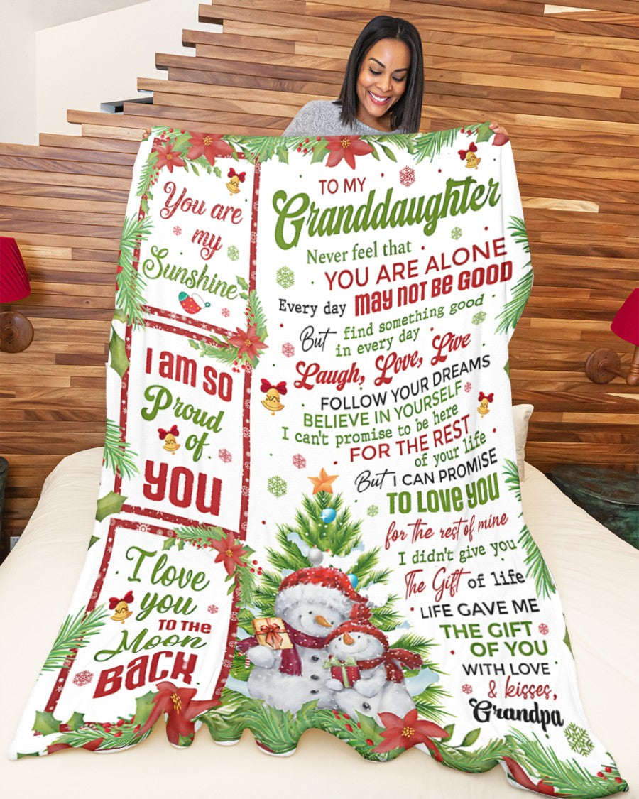 BLANKET FOR GRANDDAUGHTER – COMFORT & WARMTH CHRISTMAS GIFT FROM GRANDPA  Sherpa Fleece Quilt Blanket MTNN00 (SKUB10-184)