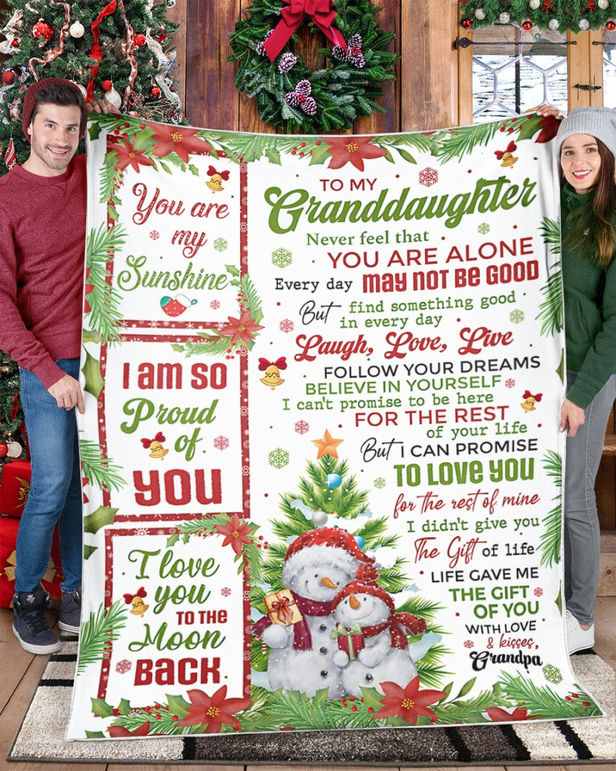 BLANKET FOR GRANDDAUGHTER – COMFORT & WARMTH CHRISTMAS GIFT FROM GRANDPA  Sherpa Fleece Quilt Blanket MTNN00 (SKUB10-184)