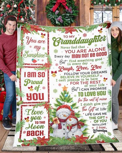 BLANKET FOR GRANDDAUGHTER – COMFORT & WARMTH CHRISTMAS GIFT FROM GRANDPA  Sherpa Fleece Quilt Blanket MTNN00 (SKUB10-184)