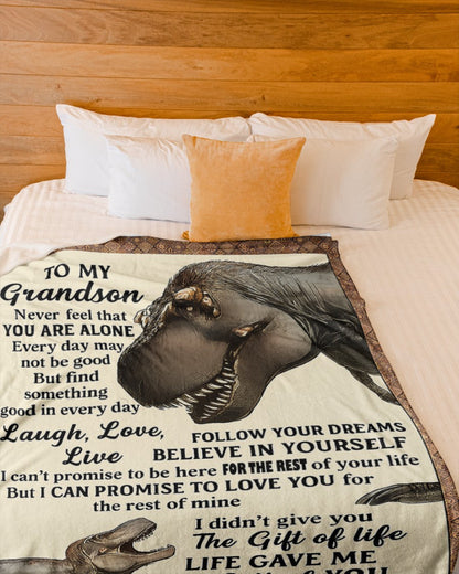 BLANKET FOR GRANDSON – COMFORT & WARMTH GIFT FROM GRANDPA  Sherpa Fleece Quilt Blanket mtnn00 (SKUB-BLK-GPKL)