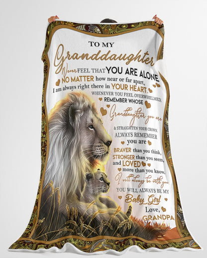 BLANKET FOR GRANDDAUGHTER – COMFORT & WARMTH GIFT FROM GRANDPA  Sherpa Fleece Quilt Blanket NTTD00 (SKUB11-54)