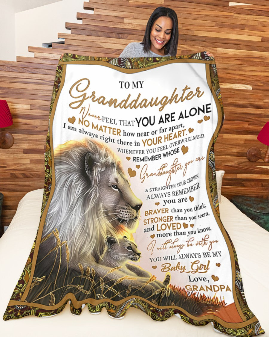BLANKET FOR GRANDDAUGHTER – COMFORT & WARMTH GIFT FROM GRANDPA  Sherpa Fleece Quilt Blanket MTNN00 (SKUB11-54)