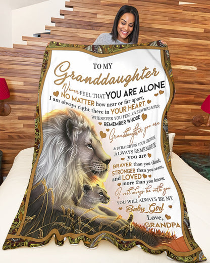 BLANKET FOR GRANDDAUGHTER – COMFORT & WARMTH GIFT FROM GRANDPA  Sherpa Fleece Quilt Blanket MTNN00 (SKUB11-54)