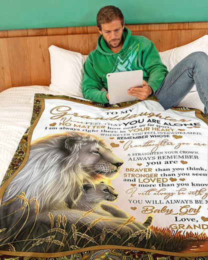 BLANKET FOR GRANDDAUGHTER – COMFORT & WARMTH GIFT FROM GRANDPA  Sherpa Fleece Quilt Blanket MTNN00 (SKUB11-54)