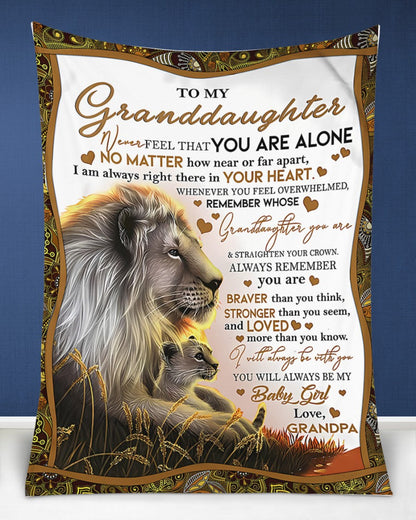 BLANKET FOR GRANDDAUGHTER – COMFORT & WARMTH GIFT FROM GRANDPA  Sherpa Fleece Quilt Blanket NTTD00 (SKUB11-54)