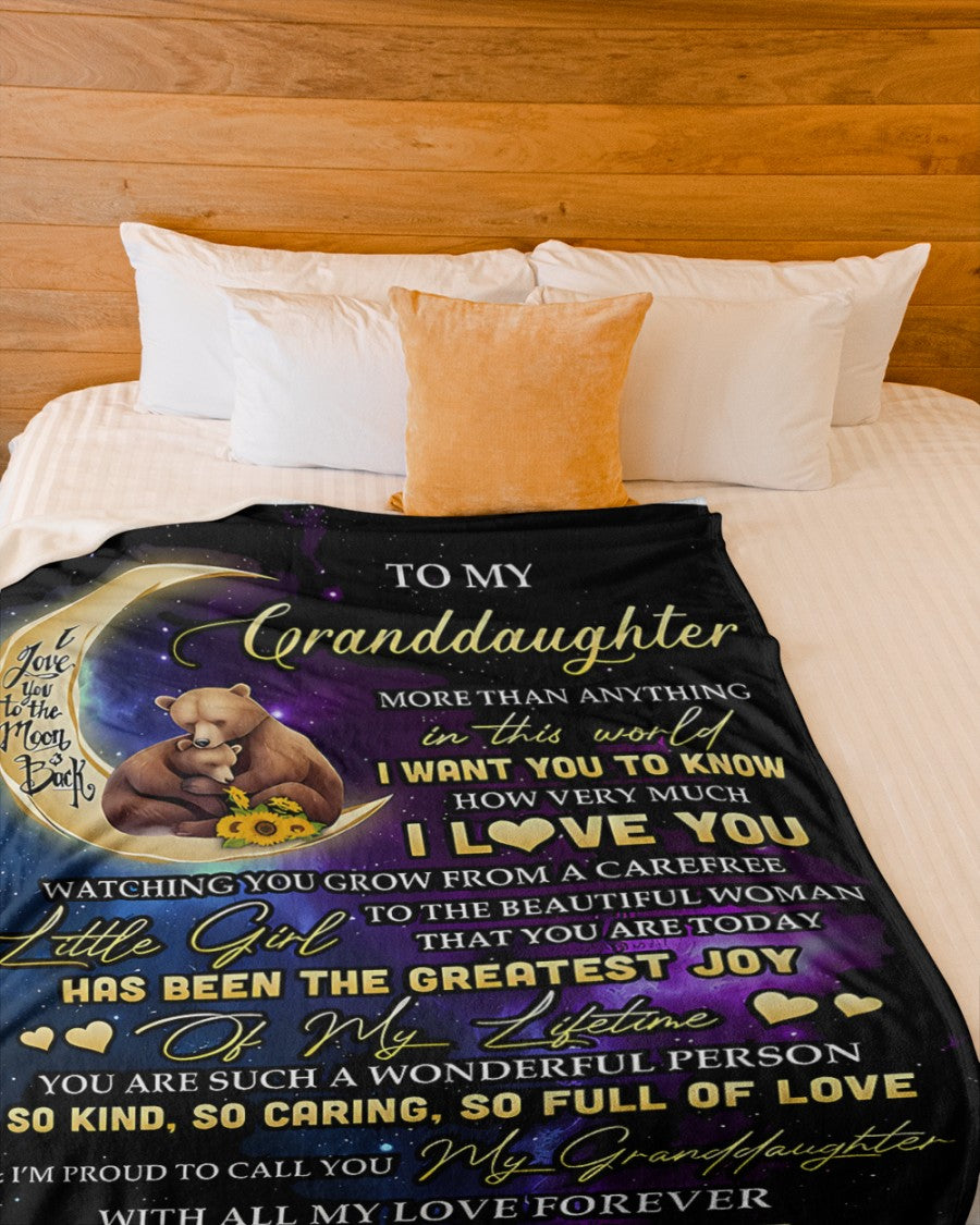 BLANKET FOR GRANDDAUGHTER – COMFORT & WARMTH GIFT FROM GRANDMA  Sherpa Fleece Quilt Blanket MTNN00 (SKUB-BLK-GMD3)