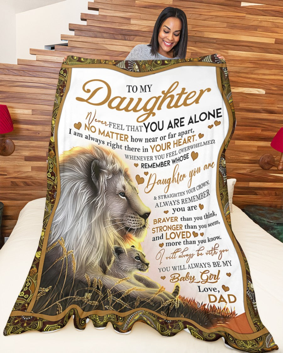 BLANKET FOR DAUGHTER – COMFORT & WARMTH GIFT FROM DAD Sherpa Fleece Quilt Blanket NTTD00 (SKUB11-55)