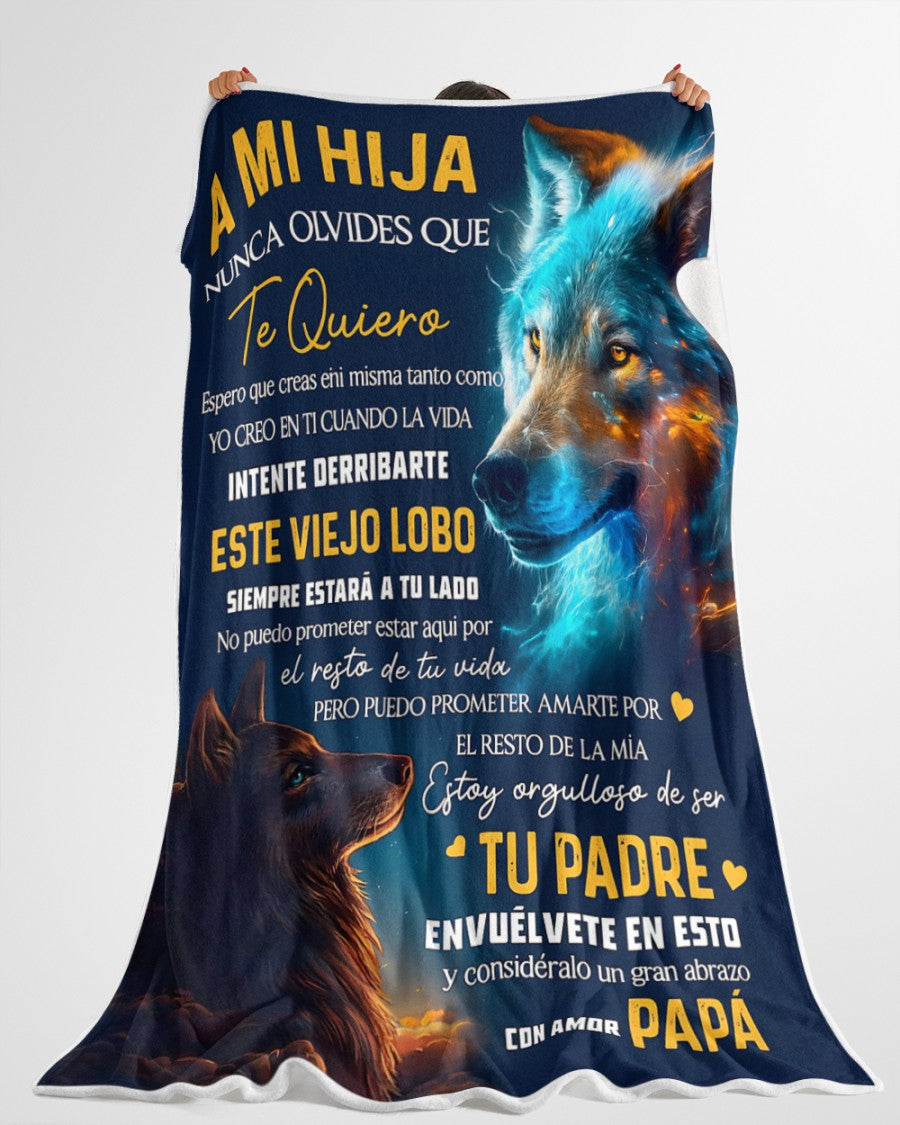 Manta para Hija – Regalo de Consuelo y Calidez de Papá Manta Acolchada de Forro Polar Sherpa NTTDsp (SKUB11-71)