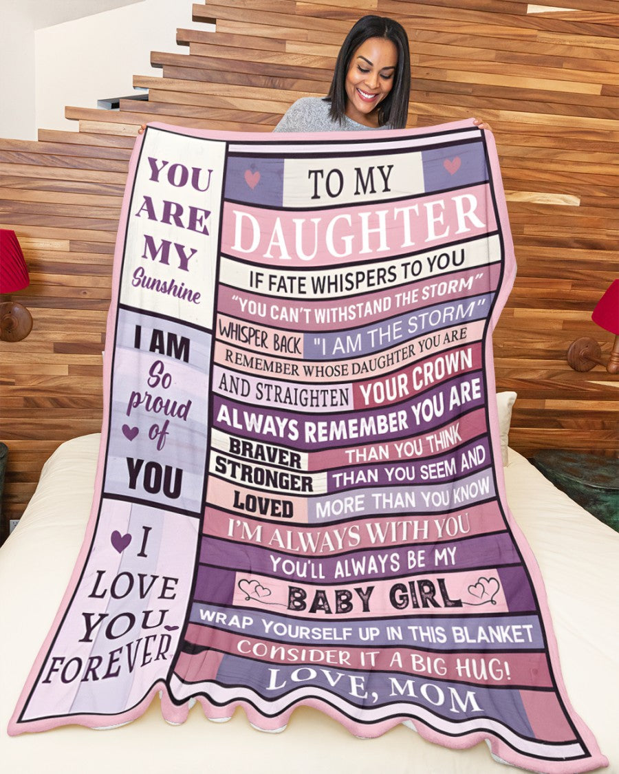 BLANKET FOR DAUGHTER – COMFORT & WARMTH GIFT FROM MOM Sherpa Fleece Quilt Blanket NTTD00 (SKUB11-BLK-05)