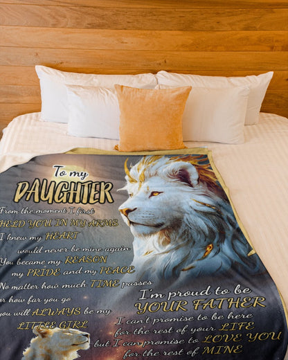 BLANKET FOR DAUGHTER – COMFORT & WARMTH GIFT FROM DAD Sherpa Fleece Quilt Blanket NTTD00 (SKUB11-BLK-06)