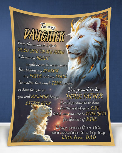 BLANKET FOR DAUGHTER – COMFORT & WARMTH GIFT FROM DAD Sherpa Fleece Quilt Blanket NTTD00 (SKUB11-BLK-06)