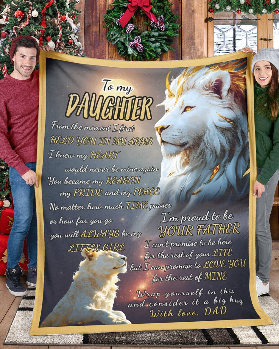 BLANKET FOR DAUGHTER – COMFORT & WARMTH GIFT FROM DAD Sherpa Fleece Quilt Blanket NTTD00 (SKUB11-BLK-06)