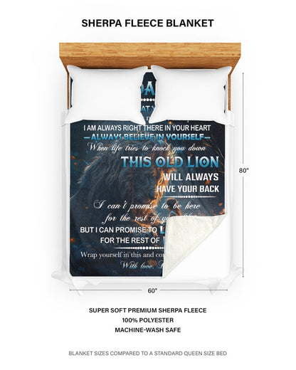 BLANKET FOR DAUGHTER – COMFORT & WARMTH GIFT FROM DAD Sherpa Fleece Quilt Blanket NTTD00 (SKUB11-81)