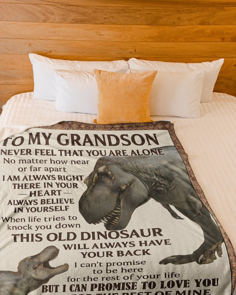 BLANKET FOR GRANDSON – COMFORT & WARMTH GIFT FROM GRANDPA  Sherpa Fleece Quilt Blanket NTTD00 (SKUB11-BLK-09)