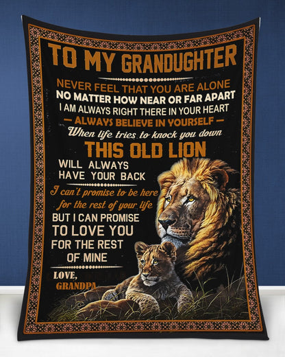 BLANKET FOR GRANDDAUGHTER – COMFORT & WARMTH GIFT FROM GRANDPA  Sherpa Fleece Quilt Blanket NTTD00 (SKUB11-BLK-10)