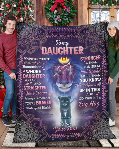 BLANKET FOR DAUGHTER – COMFORT & WARMTH GIFT FROM DAD Sherpa Fleece Quilt Blanket NTTD00 (SKUB10-106)