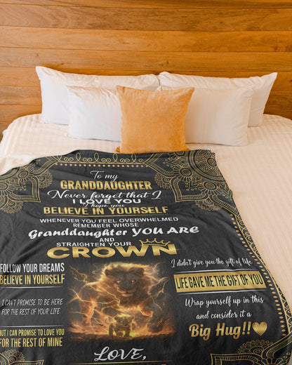 BLANKET FOR GRANDDAUGHTER – COMFORT & WARMTH GIFT FROM GRANDPA  Sherpa Fleece Quilt Blanket NTTD00 (SKUB11-125)