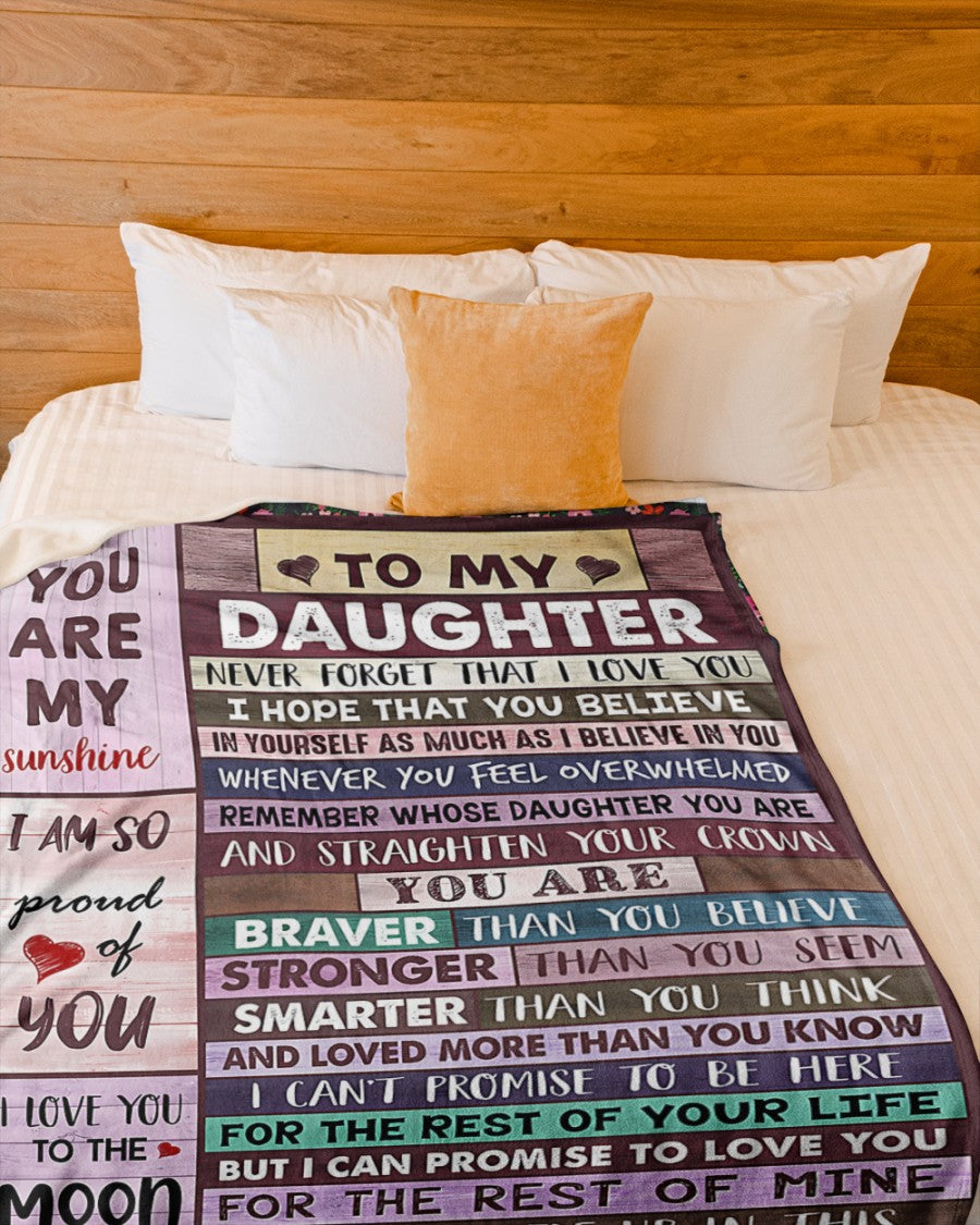 BLANKET FOR DAUGHTER – COMFORT & WARMTH GIFT FROM DAD Sherpa Fleece Quilt Blanket MTNN00