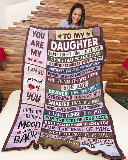 BLANKET FOR DAUGHTER – COMFORT & WARMTH GIFT FROM DAD Sherpa Fleece Quilt Blanket MTNN00