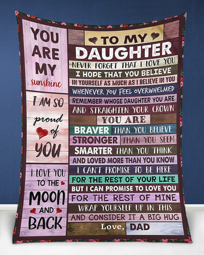 BLANKET FOR DAUGHTER – COMFORT & WARMTH GIFT FROM DAD Sherpa Fleece Quilt Blanket MTNN00