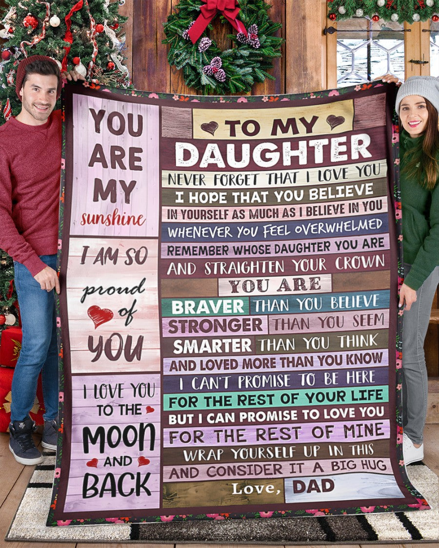 BLANKET FOR DAUGHTER – COMFORT & WARMTH GIFT FROM DAD Sherpa Fleece Quilt Blanket MTNN00