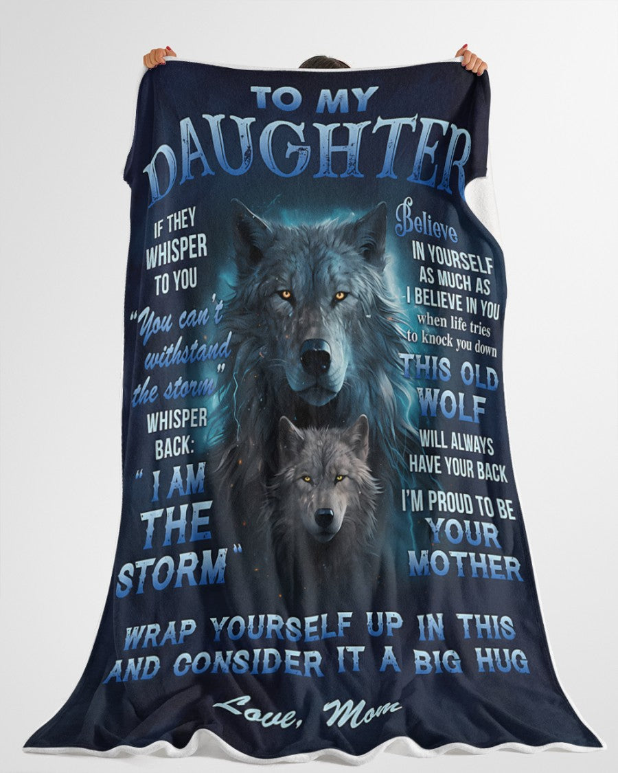 BLANKET FOR DAUGHTER – COMFORT & WARMTH GIFT FROM MOM Sherpa Fleece Quilt Blanket MTNN00 (SKUB12-97)
