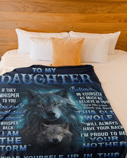 BLANKET FOR DAUGHTER – COMFORT & WARMTH GIFT FROM MOM Sherpa Fleece Quilt Blanket MTNN00 (SKUB12-97)