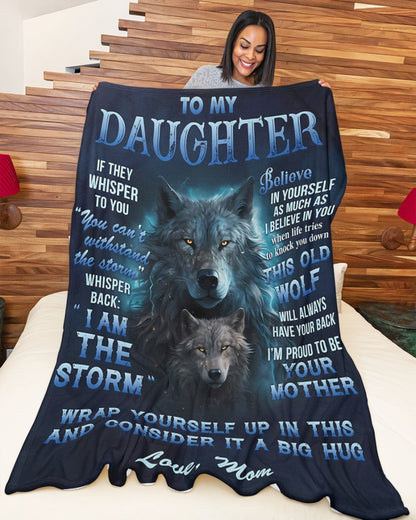 BLANKET FOR DAUGHTER – COMFORT & WARMTH GIFT FROM MOM Sherpa Fleece Quilt Blanket MTNN00 (SKUB12-97)