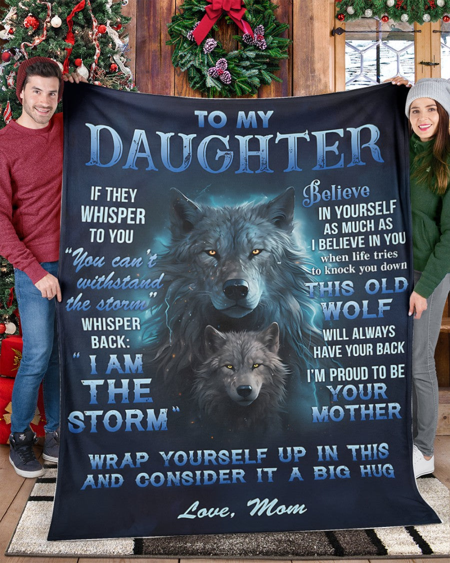 BLANKET FOR DAUGHTER – COMFORT & WARMTH GIFT FROM MOM Sherpa Fleece Quilt Blanket MTNN00 (SKUB12-97)