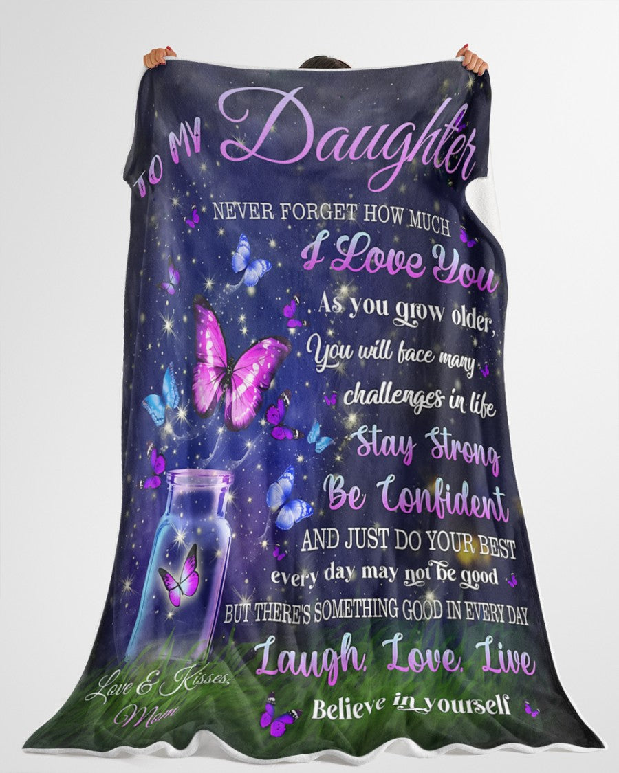 BLANKET FOR DAUGHTER – COMFORT & WARMTH GIFT FROM MOM Sherpa Fleece Quilt Blanket MTNN00 (SKUB12-123)