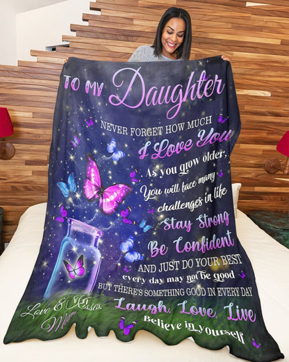 BLANKET FOR DAUGHTER – COMFORT & WARMTH GIFT FROM MOM Sherpa Fleece Quilt Blanket MTNN00 (SKUB12-123)
