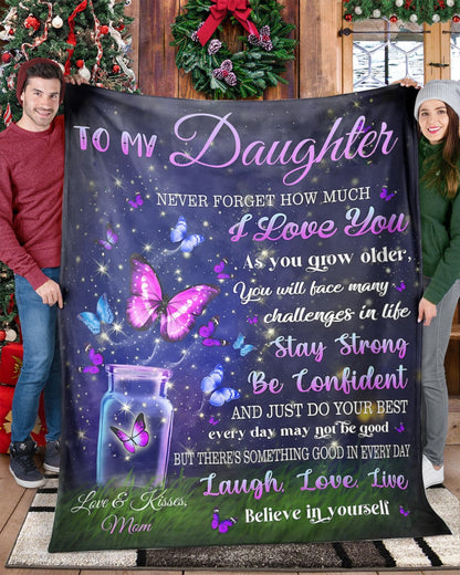 BLANKET FOR DAUGHTER – COMFORT & WARMTH GIFT FROM MOM Sherpa Fleece Quilt Blanket MTNN00 (SKUB12-123)