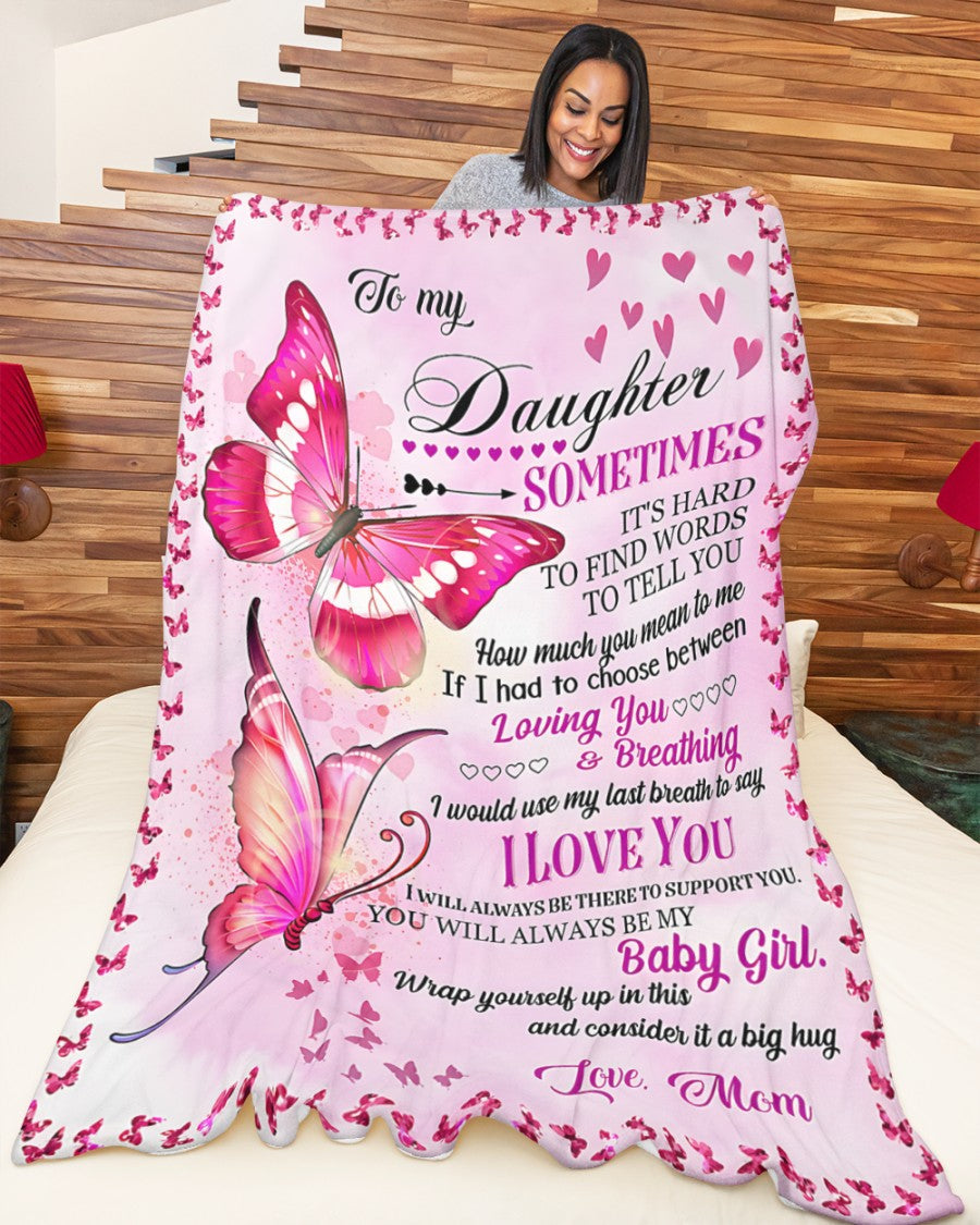 BLANKET FOR DAUGHTER – COMFORT & WARMTH GIFT FROM MOM Sherpa Fleece Quilt Blanket MTNN00