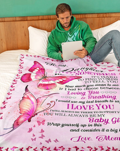BLANKET FOR DAUGHTER – COMFORT & WARMTH GIFT FROM MOM Sherpa Fleece Quilt Blanket MTNN00