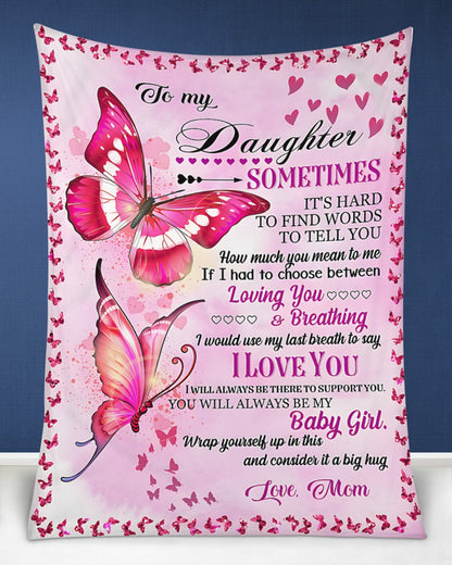 BLANKET FOR DAUGHTER – COMFORT & WARMTH GIFT FROM MOM Sherpa Fleece Quilt Blanket MTNN00