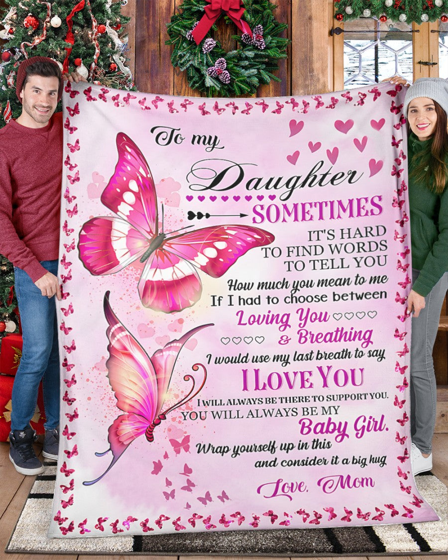 BLANKET FOR DAUGHTER – COMFORT & WARMTH GIFT FROM MOM Sherpa Fleece Quilt Blanket MTNN00