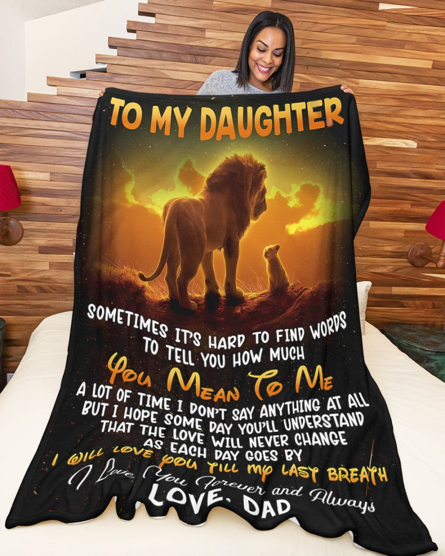 BLANKET FOR DAUGHTER – COMFORT & WARMTH GIFT FROM DAD Sherpa Fleece Quilt Blanket MTNN00
