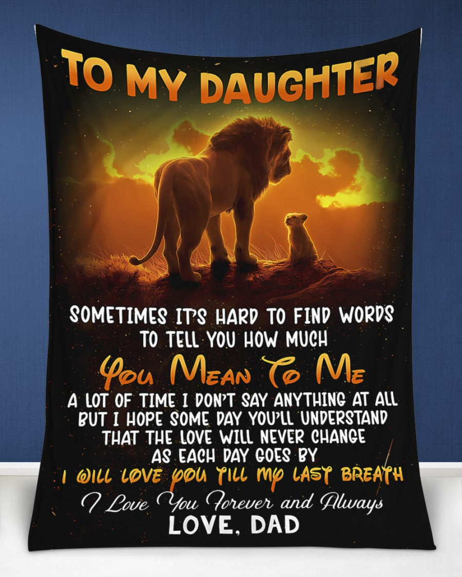 BLANKET FOR DAUGHTER – COMFORT & WARMTH GIFT FROM DAD Sherpa Fleece Quilt Blanket MTNN00