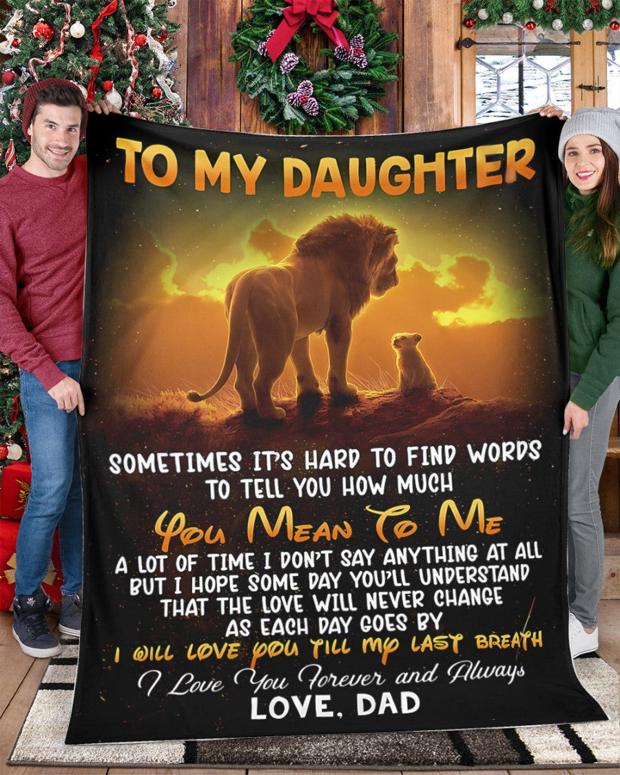 BLANKET FOR DAUGHTER – COMFORT & WARMTH GIFT FROM DAD Sherpa Fleece Quilt Blanket MTNN00