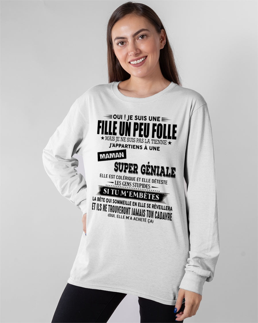 T-SHIRT JE SUIS UNE FILLE CHANCEUSE – CADEAU TOUCHANT DE MAMAN INCROYABLE - frMTNN00