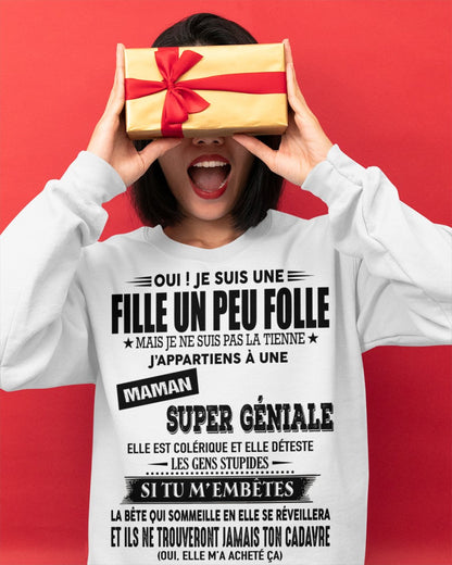 T-SHIRT JE SUIS UNE FILLE CHANCEUSE – CADEAU TOUCHANT DE MAMAN INCROYABLE - frMTNN00