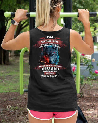 MARCH - KIND, GENEROUS AND LOVING GIRL - BIRRTHDAY T-SHIRT FOR WOMAN - MTNN03 (SKU12-300-03)