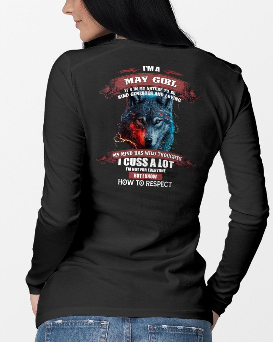 MAY - KIND, GENEROUS AND LOVING GIRL - BIRRTHDAY T-SHIRT FOR WOMAN - MTNN05 (SKU12-300-05)