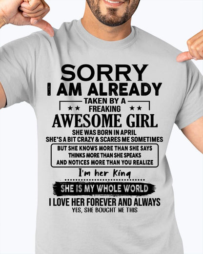 April - Awesome Girl born in April - Special gift for your boyfriend - From Wife MTNN04 (SKU.AT16)