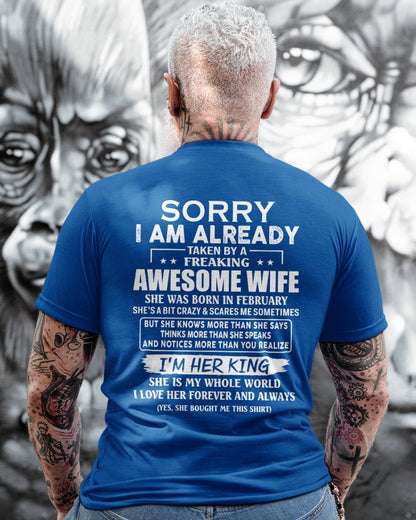 Awesome wife February - Perfect gift for husband from wife - MTNN02 (SKU68-79-02)