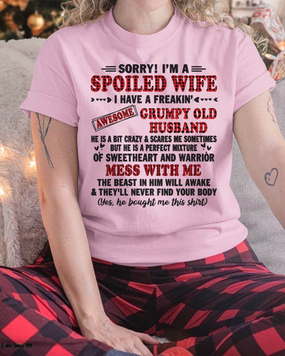 SPOILED WIFE OF AWESOME GRUMPY OLD HUSBAND - PERFECT GIFT  FROM HUSBAND - MTNN00 (SKU12-111-00)
